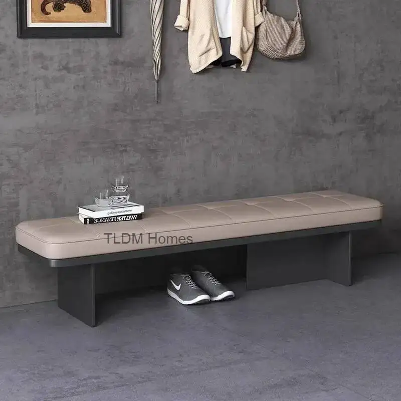 Luxury Stainless Steel Shoe Changing Stool Living Room Furniture Dining Sofa Stool Italian Bench Bedroom Bedside Stool j