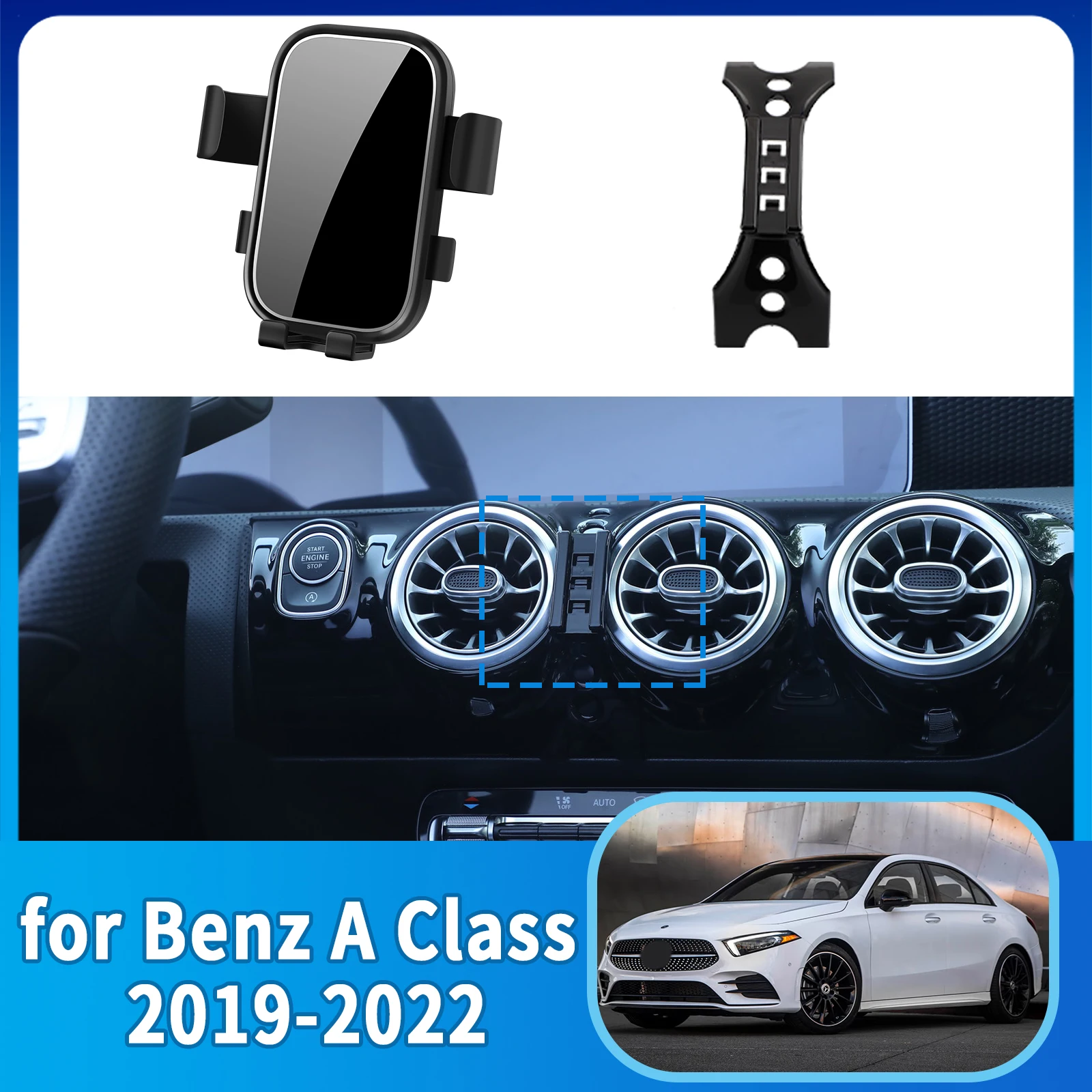 

Car Mobile Phone Holder for Mercedes Benz A Class CLA A200 A180 W177 2019~ 2022 Accessories GPS Bracket Navigation Stand Auto
