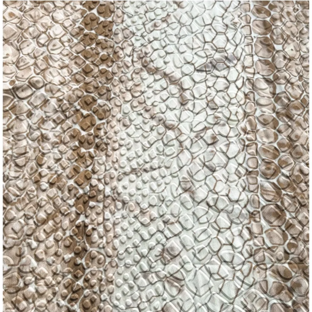 

Brown Printed Snake Skin Embossed Fabric for Vintage Relief Decorative Paintings Clothing Designer Fabrics Cloth Diy Sewing