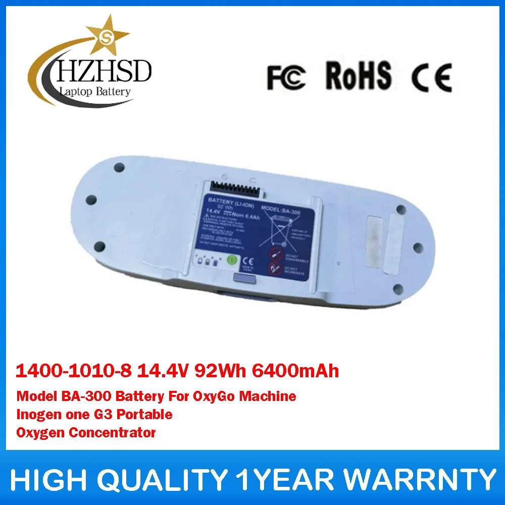 

1400-1010-8 14.4V 92Wh 6400mAh Model BA-300 Battery For OxyGo Machine Inogen one G3 Portable Oxygen Concentrator