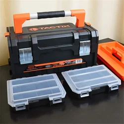 Thickness Plastic Combined Tool Box with 2 Parts Box Hardware Tools Storage Screwdriver Wrench Electric Drill Organizer Toolbox