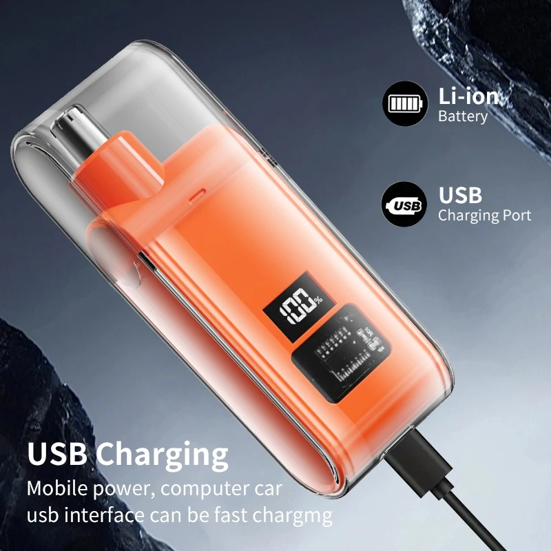 ماكينة تشذيب شعر الأنف للاستخدام المنزلي، شفرة قابلة لإعادة الشحن تدوم طويلاً، أداة غسل وتنظيف الأنف الجديدة 2025