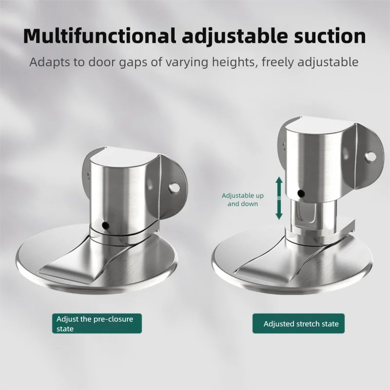 

Магнитный дверной доводчик из сплава для дома, невидимый, без сверления, регулируемый, с сильным магнитным креплением, бесшумный, с защитой от ударов