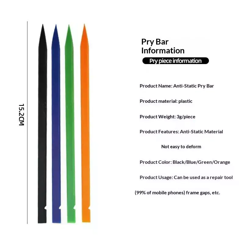 Kit de herramientas de apertura de palanca de abridor Spudger de plástico antiestático para teléfono/almohadilla, tabletas, portátil, reparación de desmontaje de PC