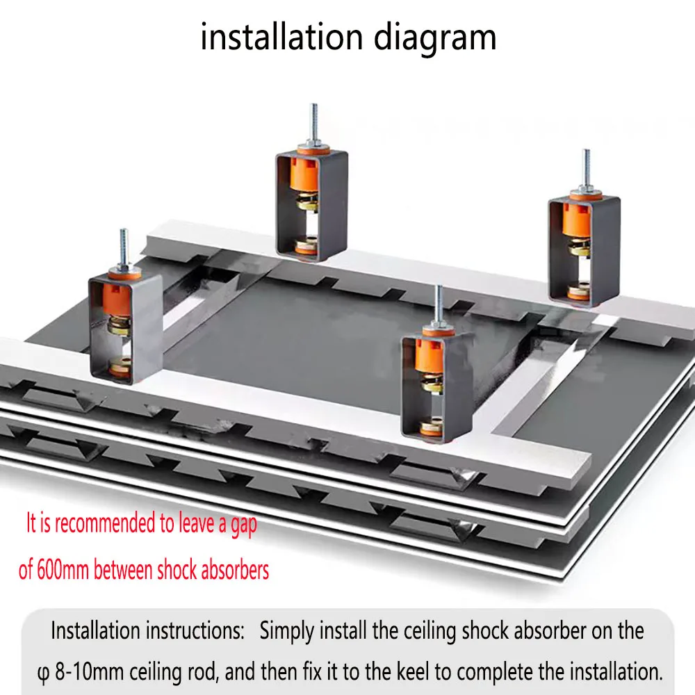 Waterproof and oil resistant ceiling shock absorbers, bar KTV soundproofing, spring rubber pad shock absorbers, and ceiling shoc