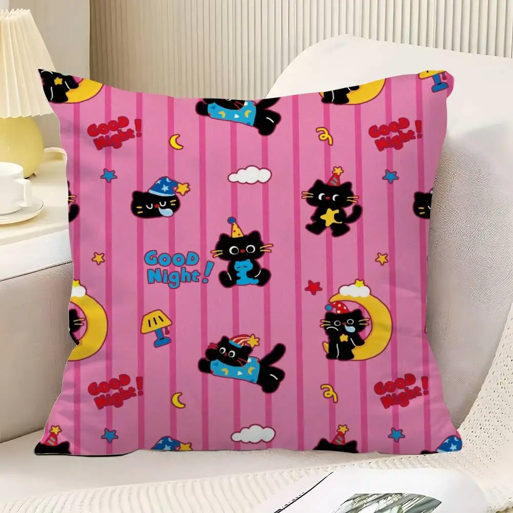 Cartoon Cute Cats Throw Pillow Cover Neutral Decor Cushion Cover Soft Sofa Couch Bed Home Decor Pillow Case