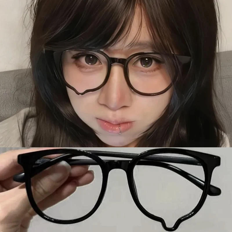 Dripping Tears Eyeglass Frame Anime Concave Shape Decoration Y2k Frame Cos Animation Kawaii Party Gift Cosplay Accessories