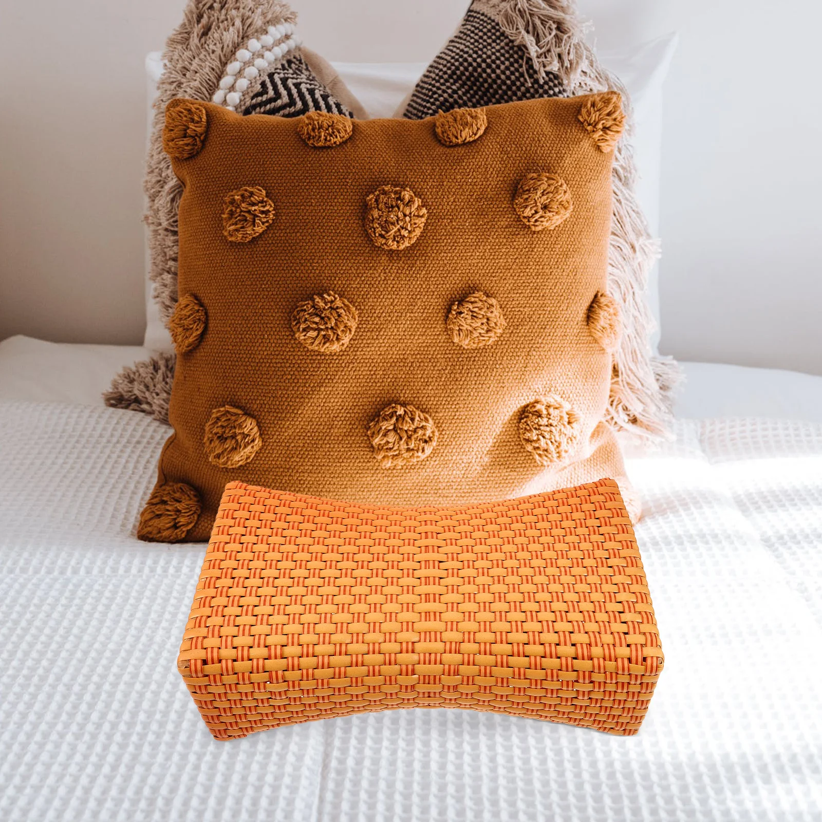 

Cervical Pillow Simulated Rattan Woven Breathable Neck Rest Cushion Neck Support Sleeping Pillows Pillows