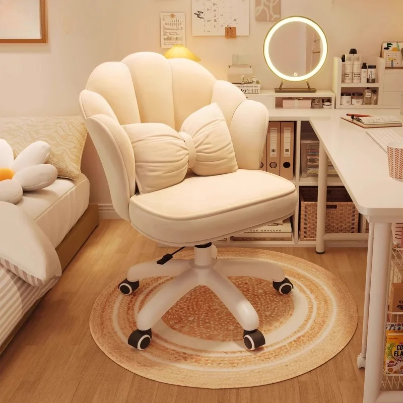 

Bedroom Makeup Chair Cream Wind Light Luxury Simple Turn Back Study Chair Office Chair