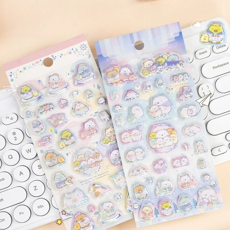 2 шт. наклейки с героями мультфильмов Sumikko Gurashi- 3D пухлые DIY декор для журнала милые школьные канцелярские принадлежности