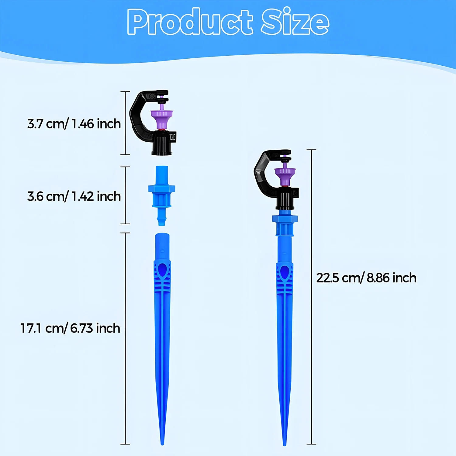 Automatic Watering System 25m 8m Micro Drip Irrigation Kit with 4 6 Split to 8 12 Connector Rotary Scattering Nozzle for Plants