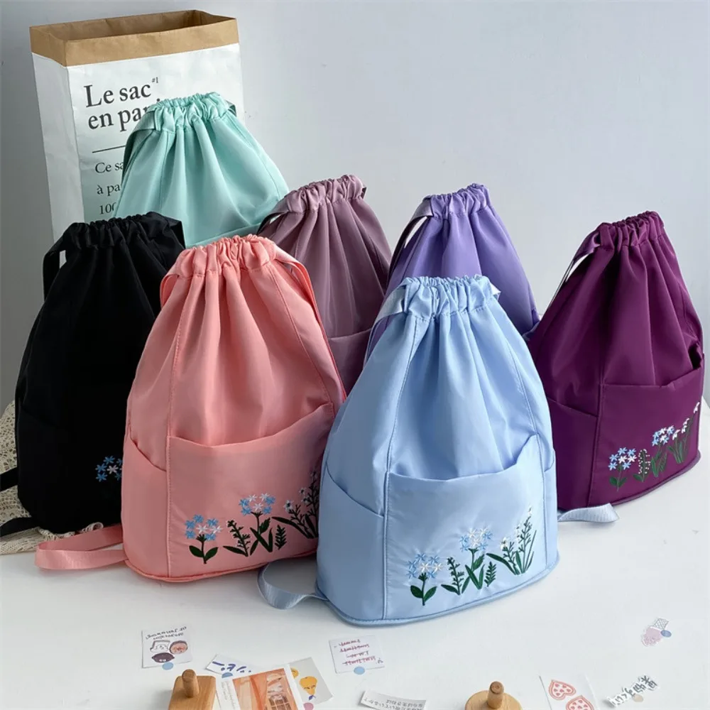 New Designer Waterproof Drawstring Backpack Multifunction Folding Soft Storage Bag Portable Travel Fashion Shopping Handbag