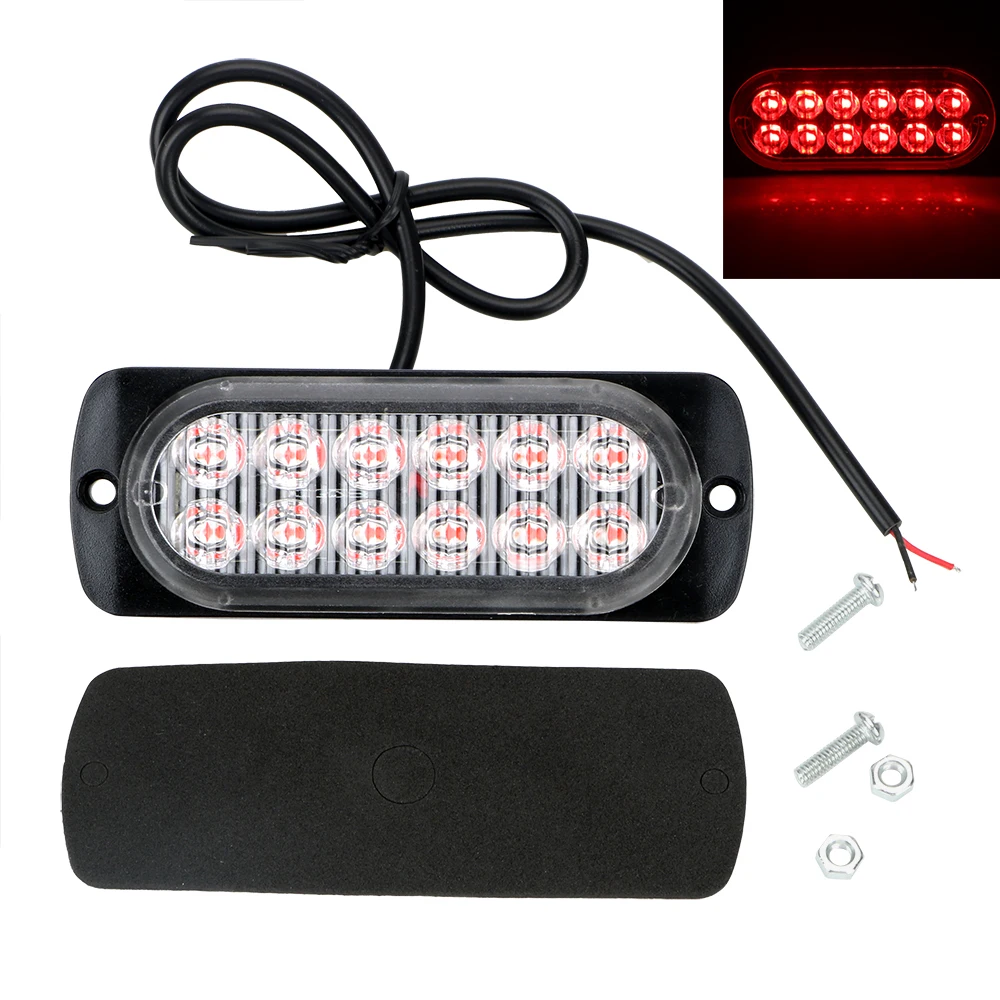 

Сигнальная лампа Светодиодная сигнальная лампа Автомобильные фонари в сборе 12 светодиодов Автомобиль Грузовик Аварийный боковой фонарь Автоаксессуары 18 Вт Автомобильный Стайлинг