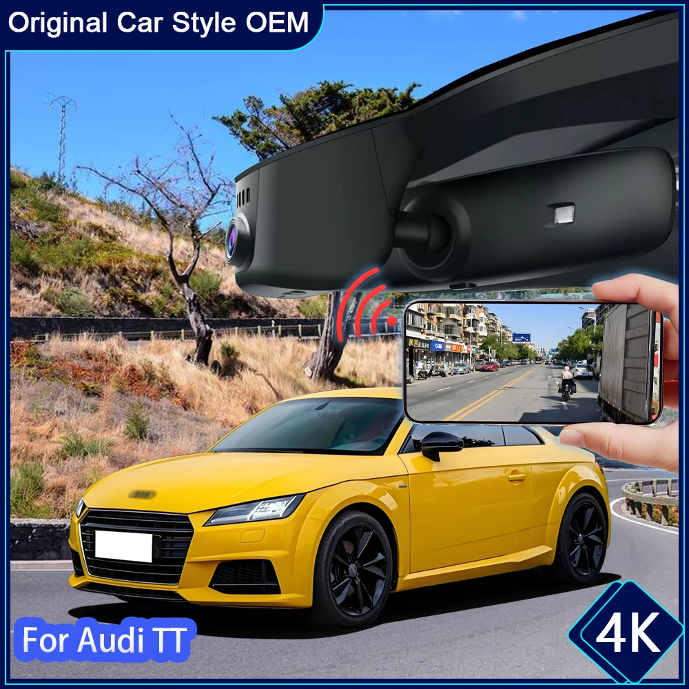 Driving Video Recorder Night Vision 4K UHD Plug and Play Car DVR Camera For Audi TT 8J FV 8S 2010~2023 Dashcam