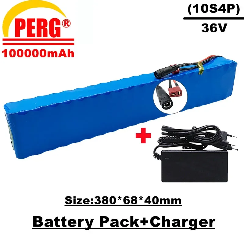 

10s4p, 36V lithium ion battery pack,800W,100Ah,built-in BMS,t plug or XT60,suitable for bicycles and electric cars, with charger