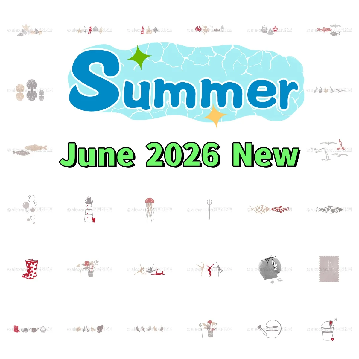 

Summer Ocean Boots Garden Fish Mini Metal Cutting Dies For DIY Making Card Scrapbook Embossed Paper Template June 2026 New