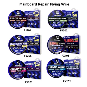 Bilashmart MECHANIC Jump Wires FX105 FS205 FJ201 FJ202 FX202 Extra fine Silver Jump WireMobile phone PCB repair CPU maintenance tool