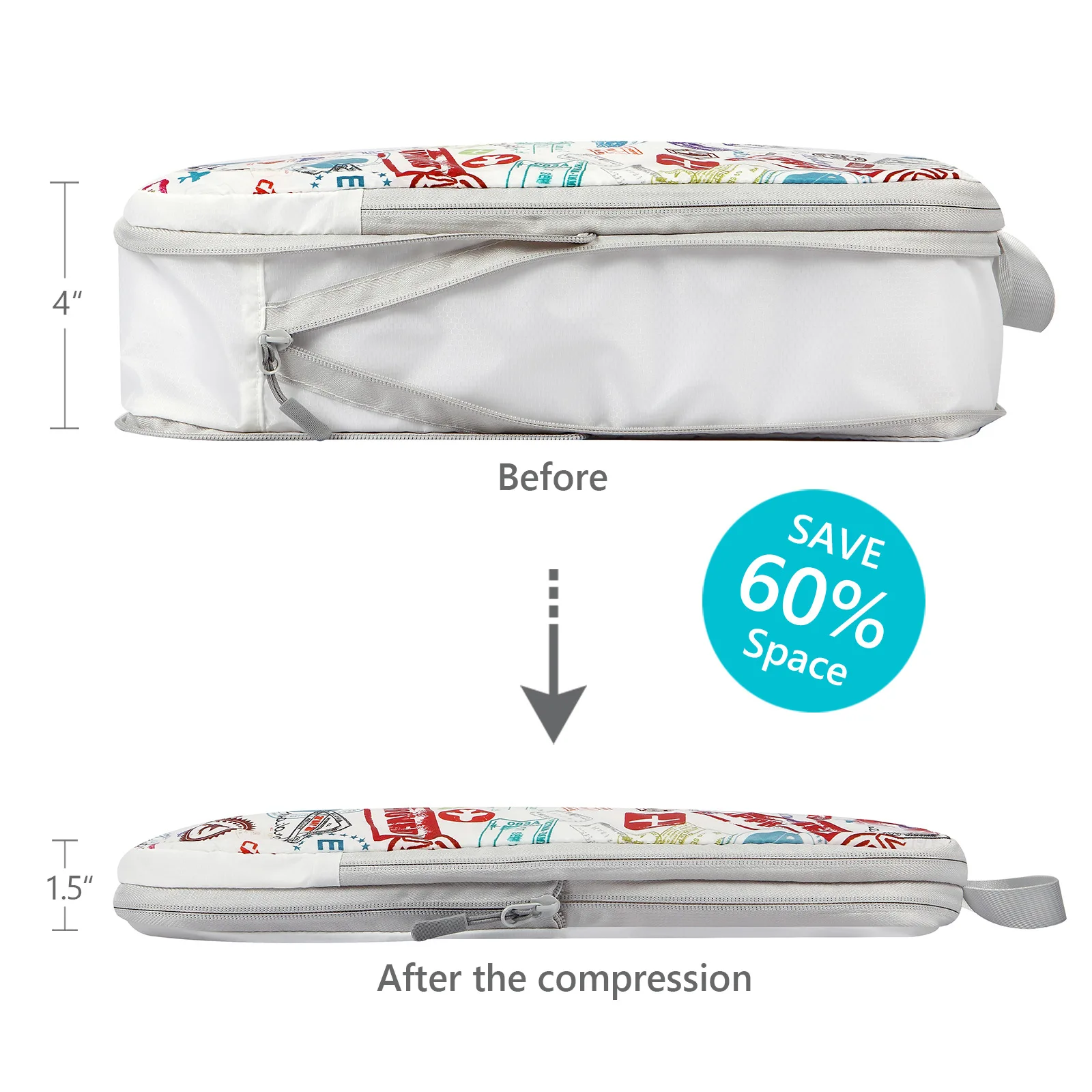 Travel Compression Packing Cubes Luggage Organizer Accessories Extensible Storage Bags Travel Pouch Foldable Suitcases Shoe Bag