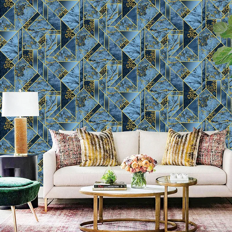 3D Stereo Simple Modern Diamond Pattern PVC Wallpaper for Living Room Feature Wall Colorful KTV Bar Room Decor