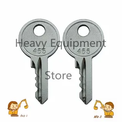 2PC 455 Key Round Head for Ronis ELI80-0100 Bobcat Genie Vermeer Skyjack Snorkel Upright Terex p0p