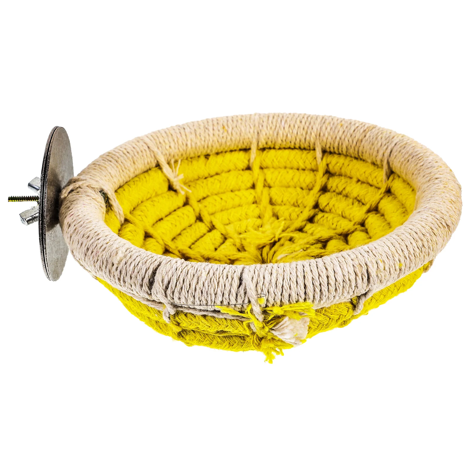 

Bird Cage Warm Nest Cotton Rope Birds Parrot Breeding Bed Decorate Yellow House