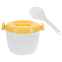 1 set Insulated Box Microwave Rice Cooker Small Rice Cooker Steamer Small White Portable Kitchen Gadget For Home Office