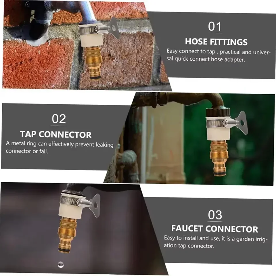 1 Piece Universal Threaded Nipple Adapter for Garden Hose Fittings Watering Systems Car Cleaning Applications High Pressure Resi
