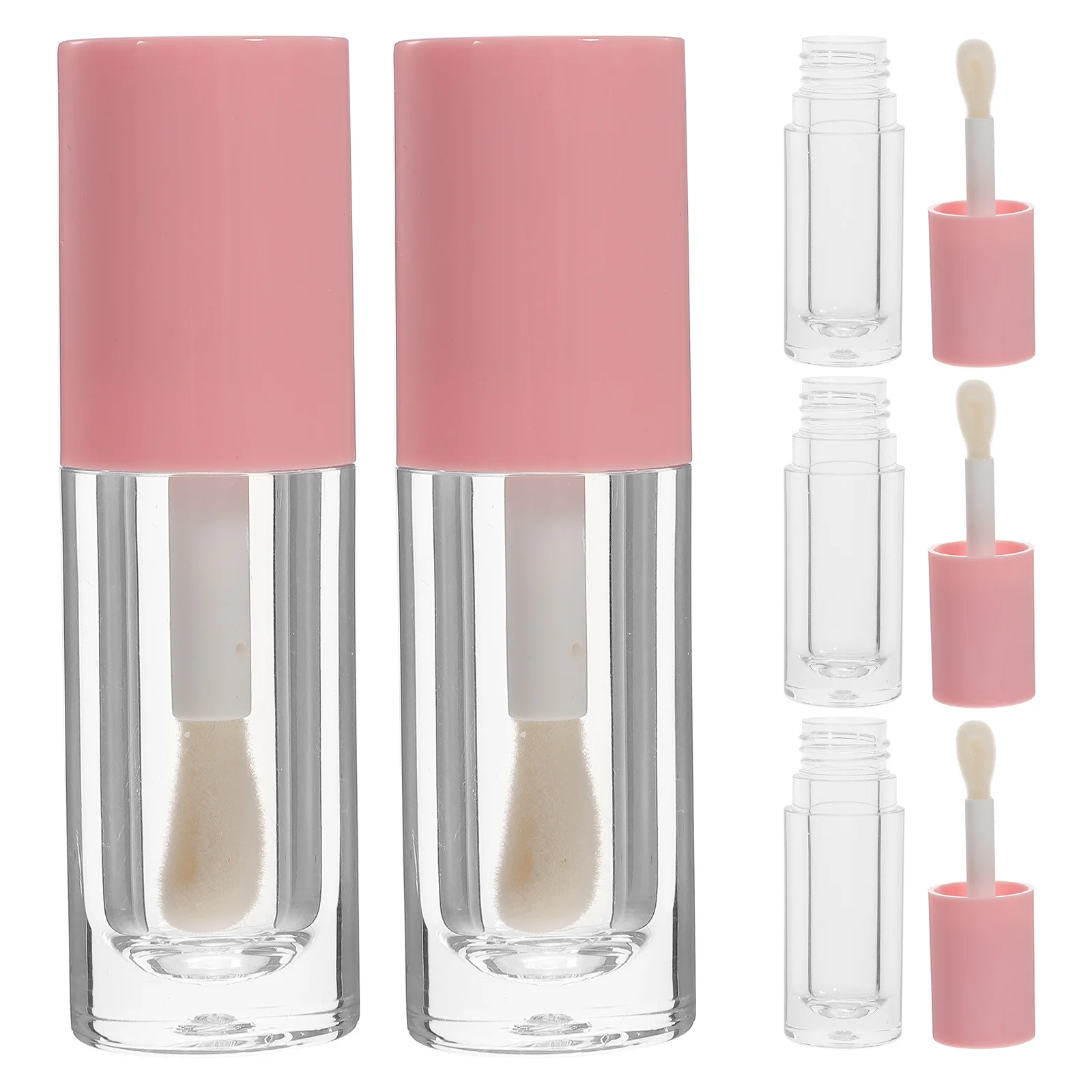 

5Pcs Clear Lip Gloss Tubes 6Ml Empty Small Containers with Wand for Lip Balm Oil DIY Portable Refillable Beauty Organizer