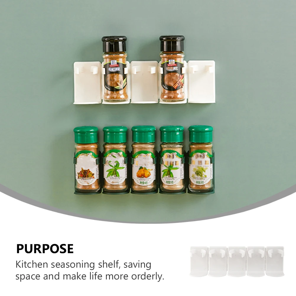 

Spice Jar Storage Rack Seasoning Container Condiment Kitchen Plastic Holder Organizer Shelf Supplies