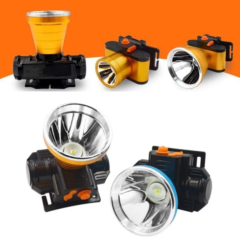 

Lithium Battery Strong Light Headlight Long-distance Outdoor LED Headlight Head-mounted Flashlight Mine Lamp