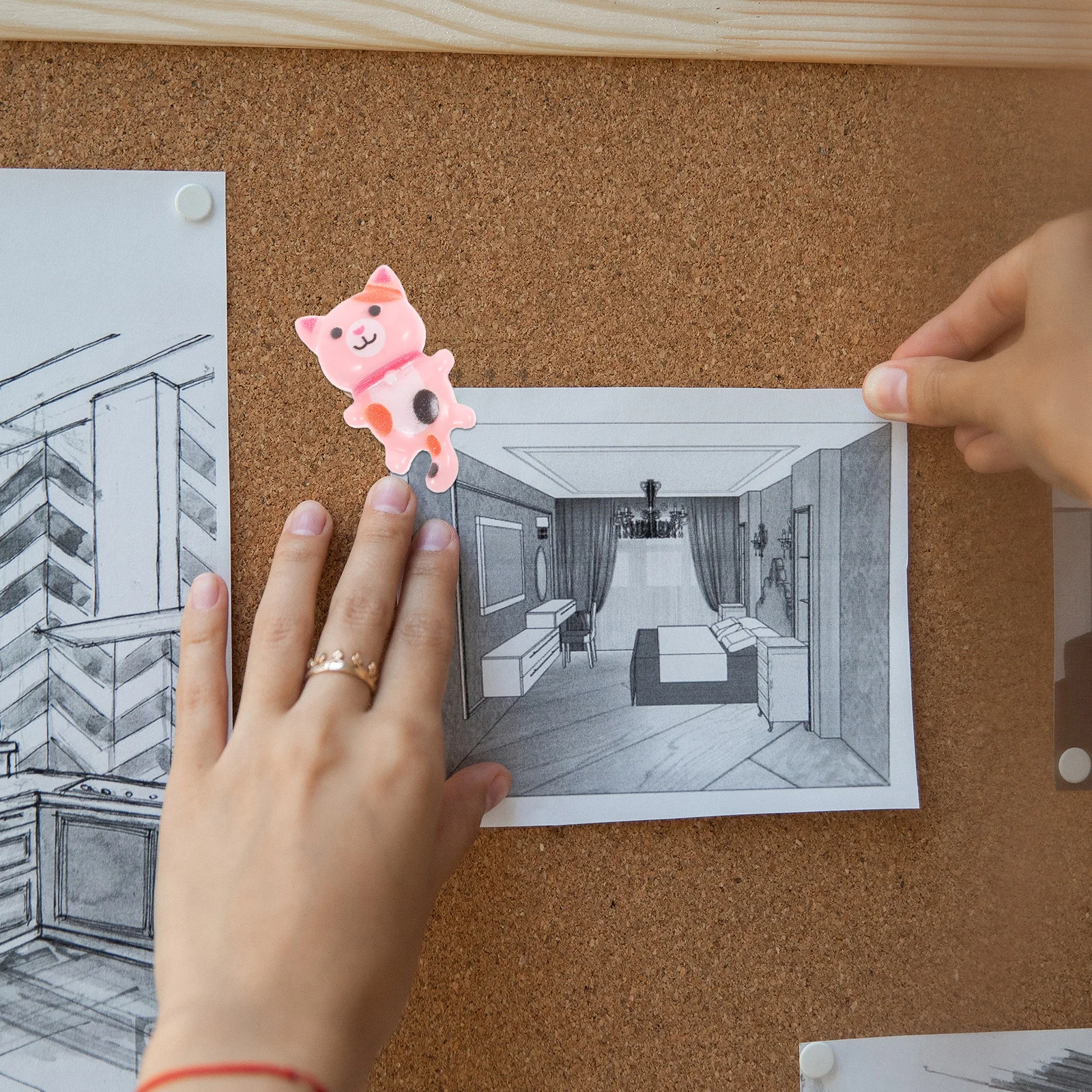 30 قطعة دبابيس ضغط القط مسامير الإبهام الزخرفية للوحة الفلين دبابيس خريطة معدنية صغيرة مكتب مكتب الملحقات لوحة الإعلانات المسامير الجدار