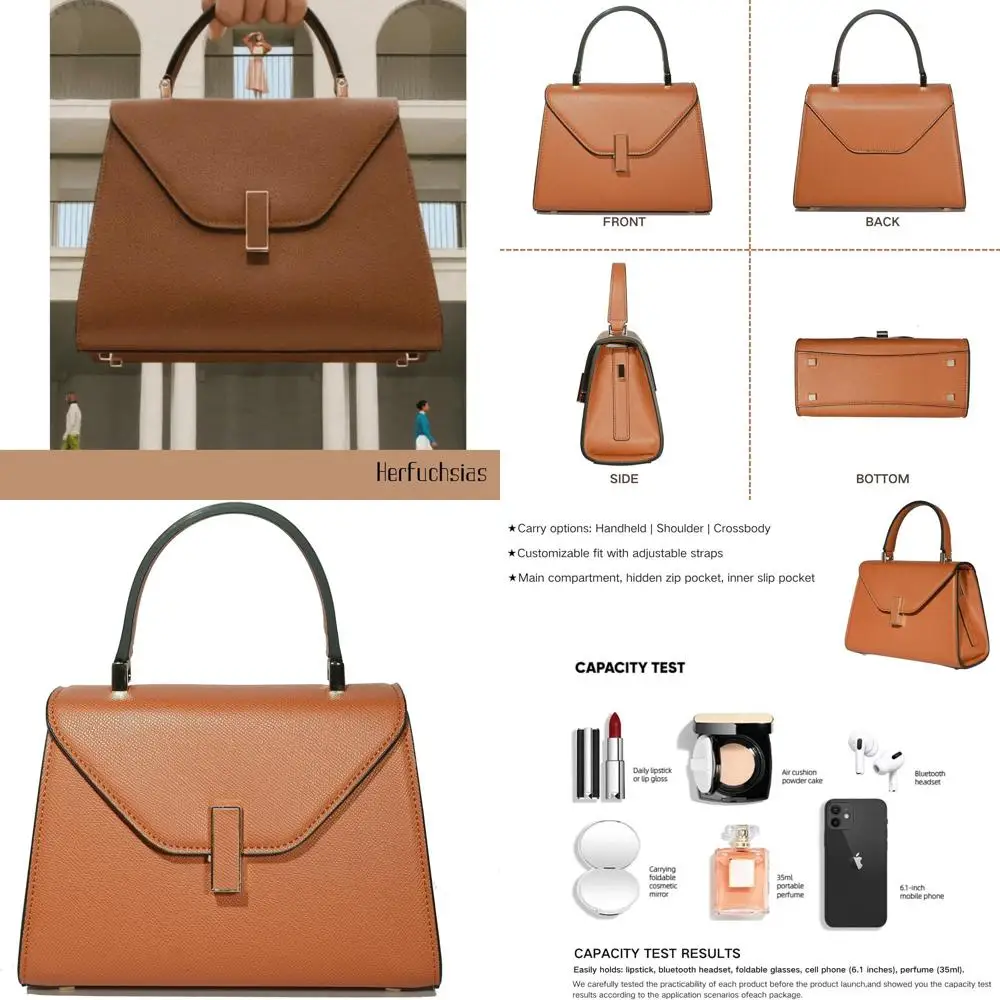 

Genuine Leather Crossbody Bags, Small Tote Handbags for Women