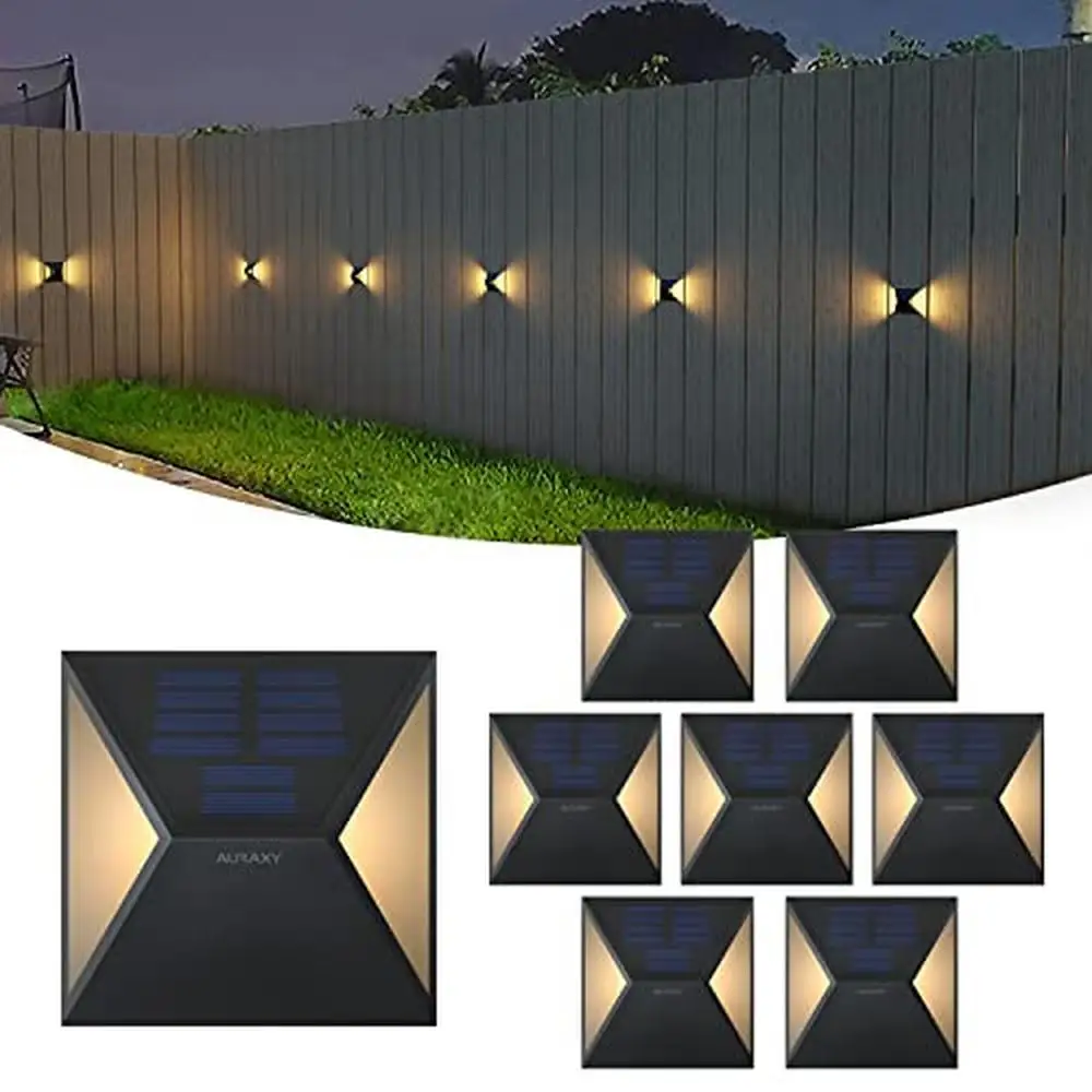 Solar Fence Light RGB Color Changing Remote Control Waterproof Pool Lights Outdoor Decoration Festive Atmosphere Creator with