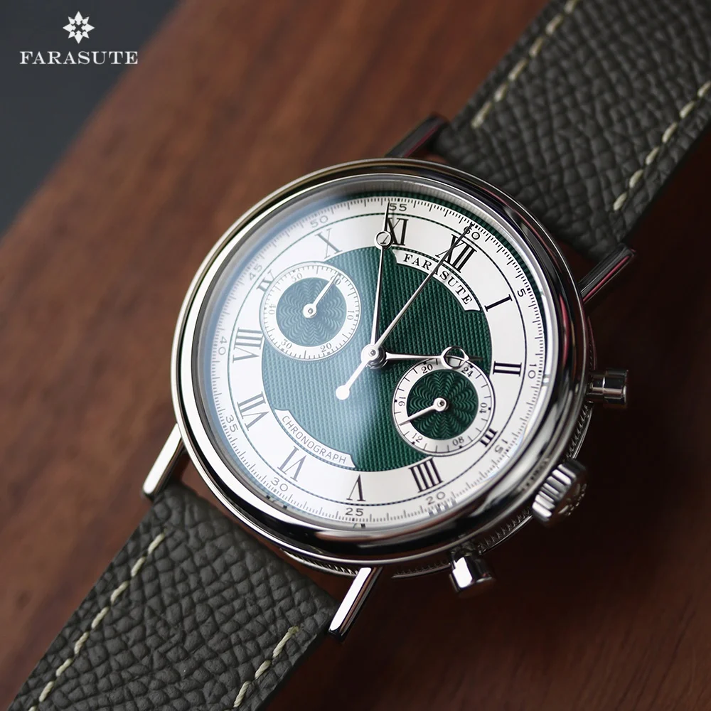 

FARASUTE Top Brand Luxury Stainless Steel Speed Sports Chronograph VK64 Quartz Wristwatches For Men's Watch Montres Pour Hommes