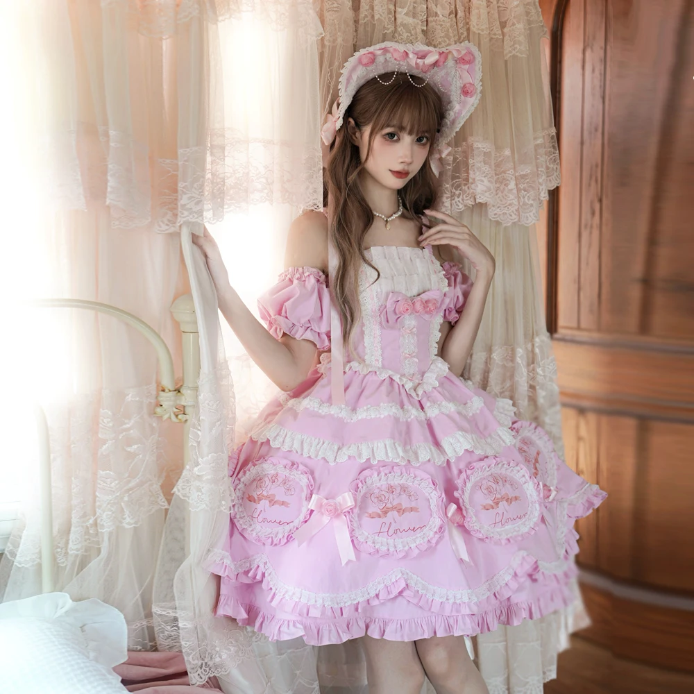 

Original Butterfly Dream Dress Jsk Strap Dress Daily Lolita Princess Dress Irregular Big-pendulum Dress