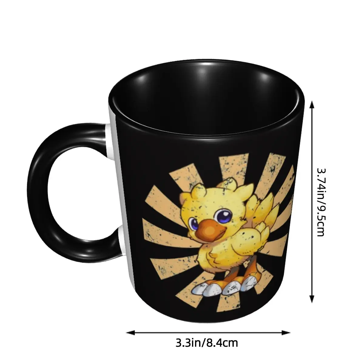 DIY Chocobo Retro Japanese Final Fantasy Ceramic Mug Personalized Coffee Cup Creative Present
