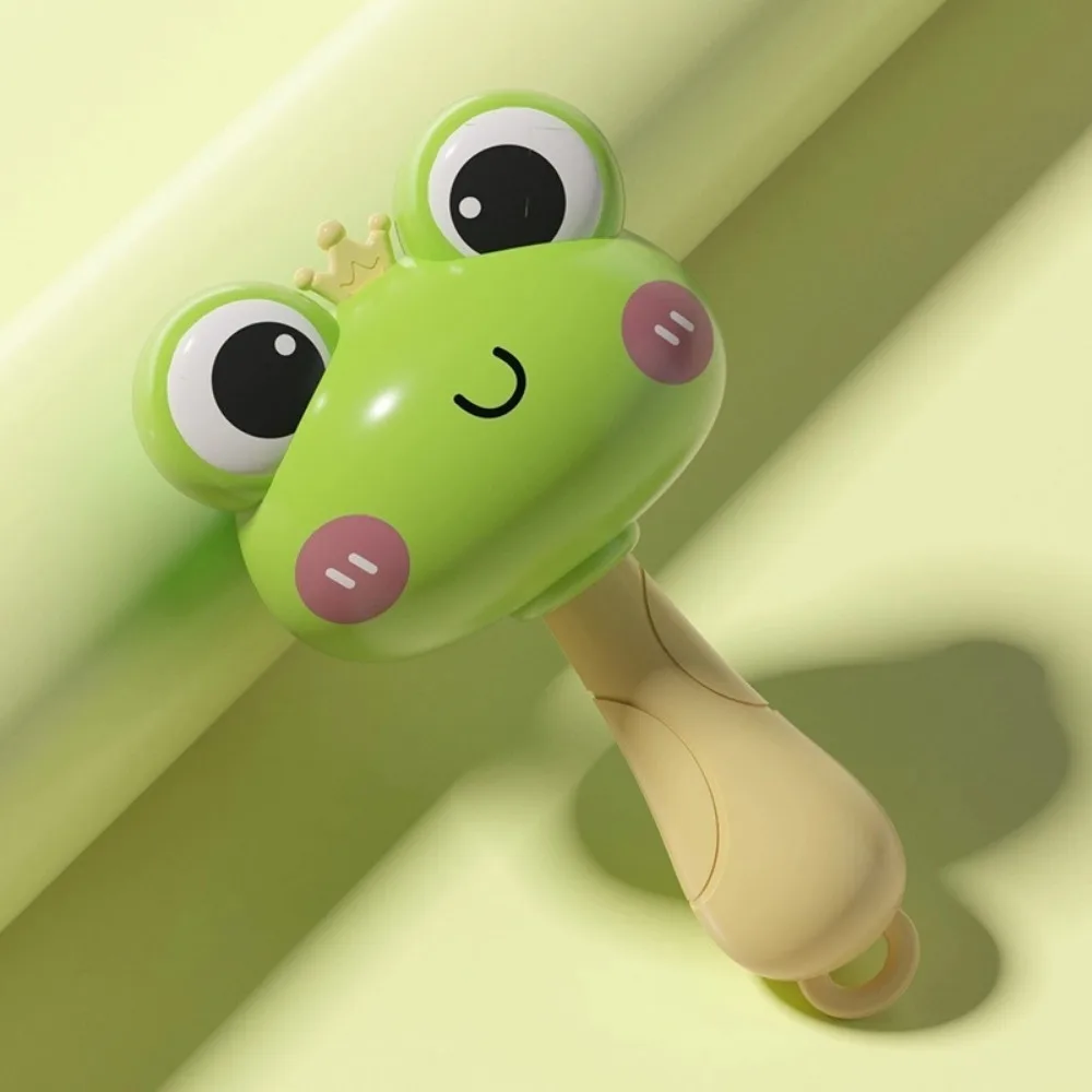 New Plastic Baby Rattle Toys Cartoon with Crisp Sound Handbell Toys Bright Appearance Kid Maracas Sensory Grasp Toy