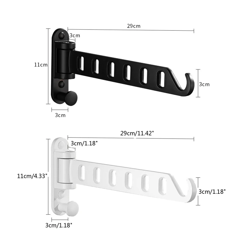 Wall Mounted Laundry Hanger Dryer Rack Folding Clothes Hanger Metal Storage Rack for Home Dormitory Balcony Heavy Duty Dropship