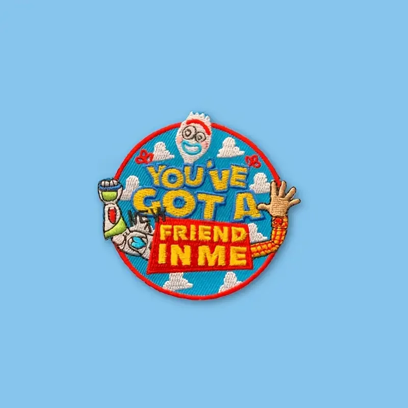 1PC You're Got A New Friend In Me Embroidered Patch Morale Badge DIY Gift Iron On Patches For Clothes Cap Bag Jacket Trucker Hat