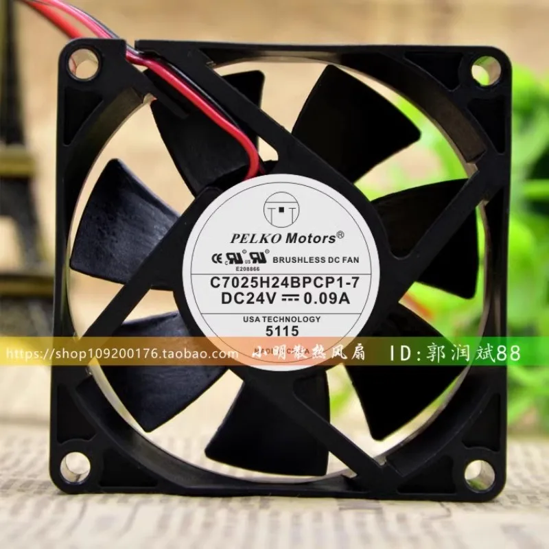 New CPU Fan for PELKO MOTORS C7025H24BPCP1C-7 24V 0.09A Inverter Fan 7cm 7025 70*70*25MM