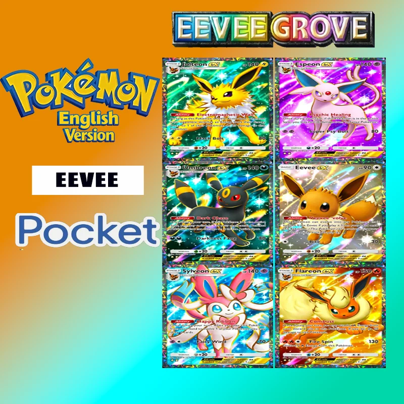 

Diy Pokemon Card Ptcg English Eevee Grove (A3B) Eevee Umbreon Flareon Sylveon Espeon Pokemon Tcg Pocket Collection Anime Card