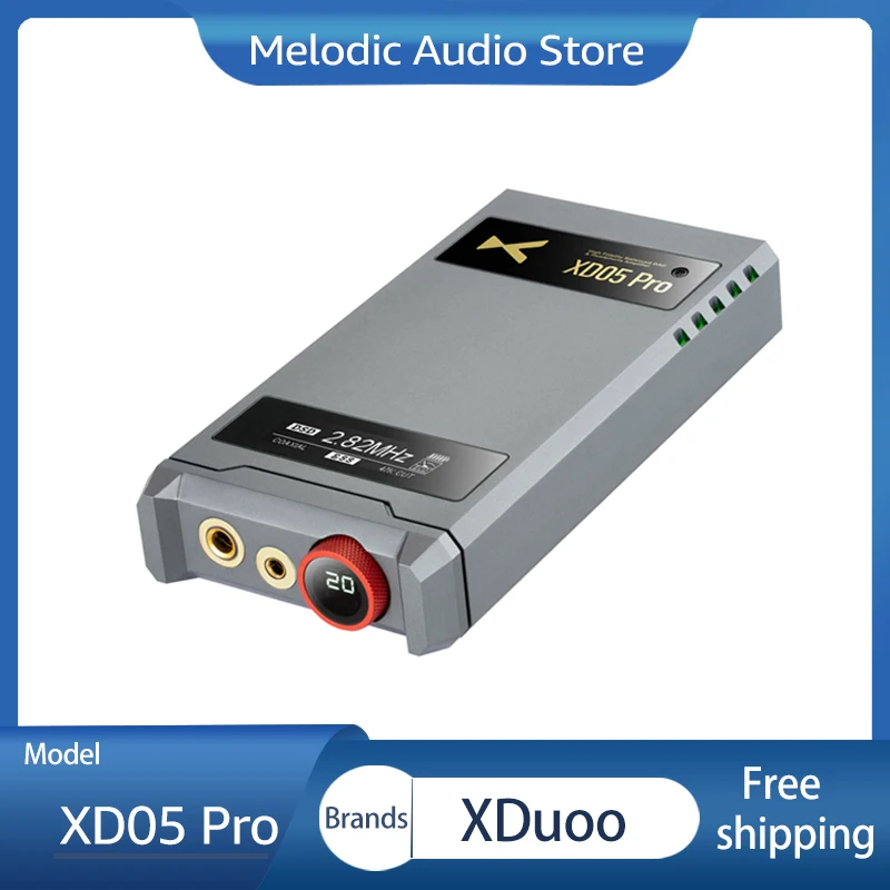 

XDUOO XD05 Pro Headphone Amplifier Portable Full Balanced DAC Double Screen 4.4 Balanced USB ES9039SPRO AMP Decode