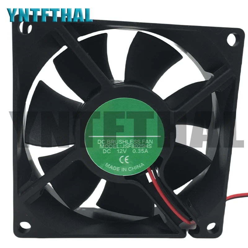 

Новинка для JSF8025HS DC12V 0.35A 8CM 8025 80*80*25MM 2 провода Clooing Fan
