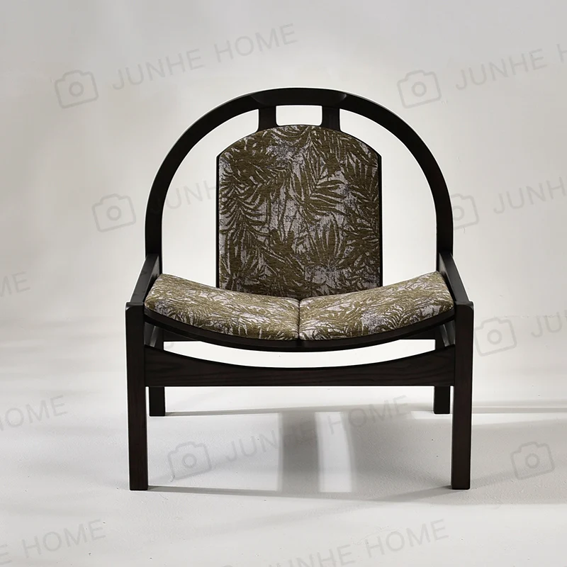 Artistic creative solid wood armchair, designer living room home single leisure chair, furniture customization