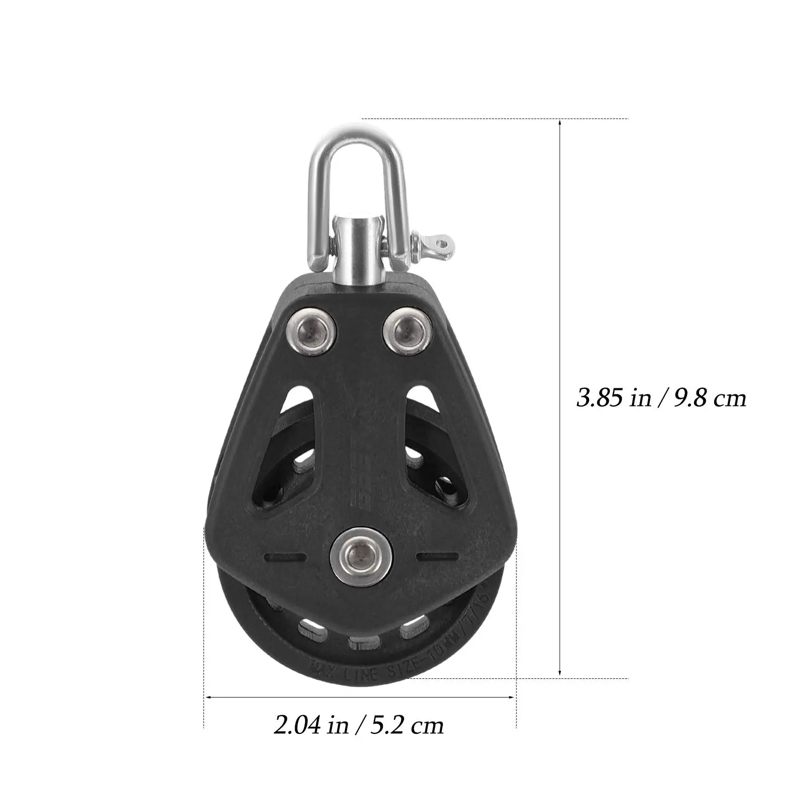 Sailing Pulley Nylon Roller Rotary Tool Single Crane Sailboat Block 316 Stainless Steel Walker