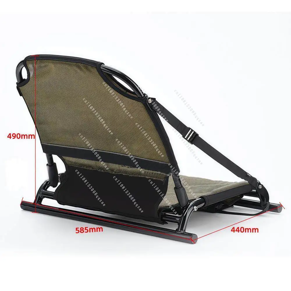 Fiber Mesh Material Adjustable Inflatable Boat Canoe Multifunctional Folding Seat Aluminum Tube Kayak Back Chair