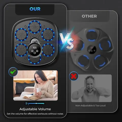 2025 Musikboxningsmaskin för vuxna och smart Bluetooth-väggmonterad fitnesstränare med justerbar slagvolym Dura 12 best sales musikboxningsmaskin - №1