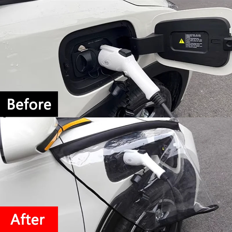 For BYD Seagull 2023-2024 Car New Energy Charging Port Rain Cover Rainproof Dustproof EV Charger Gun Protect Electric