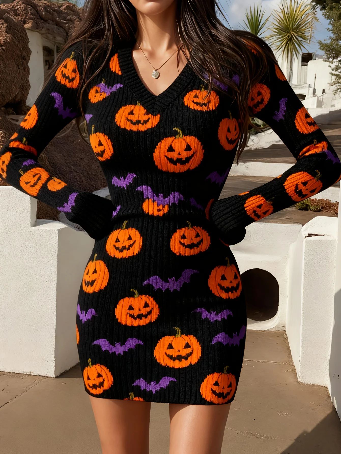 Abito maglione autunno inverno Hallowen Maglioni moda vestono Trendy y2k Morbido streetwear Abiti larghi vestido femininos