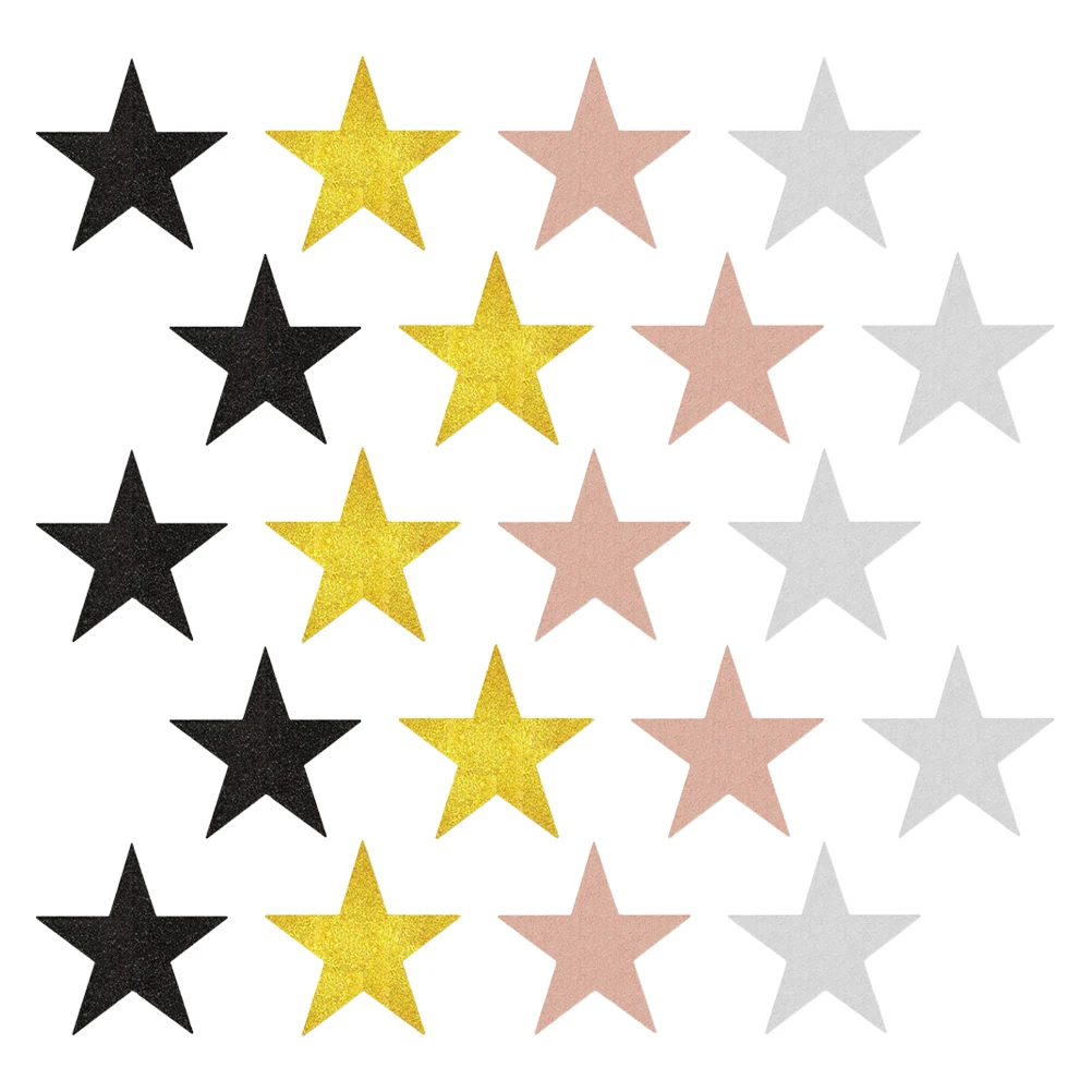 

40 Pcs Five pointed cut Glitter naments Bulletin Board Decorations Classroom Party Supplies Teaching Aids